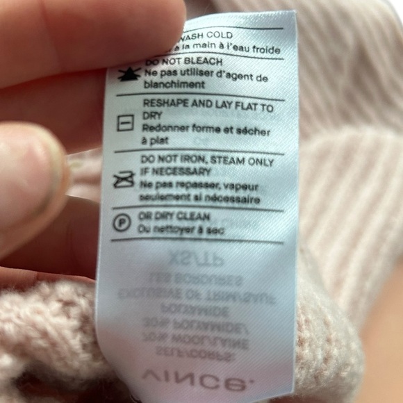 Vince Side Slit Crew Neck Sweater Pullover pink Blush Size XS Wool - Picture 11 of 12